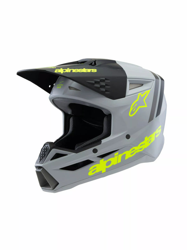 Alpinestars (MX) Superficie del casco SM3 Radium Gy/BLK/Y 8301925-9510 -S
