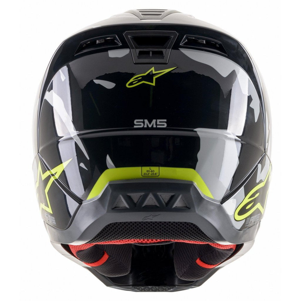 Alpinestars Cross MC Casco S-M5 Rover negro /gris /Gulfluo