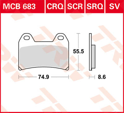 TRW BRAKE PAD TRW MCB683SV MCB683SV