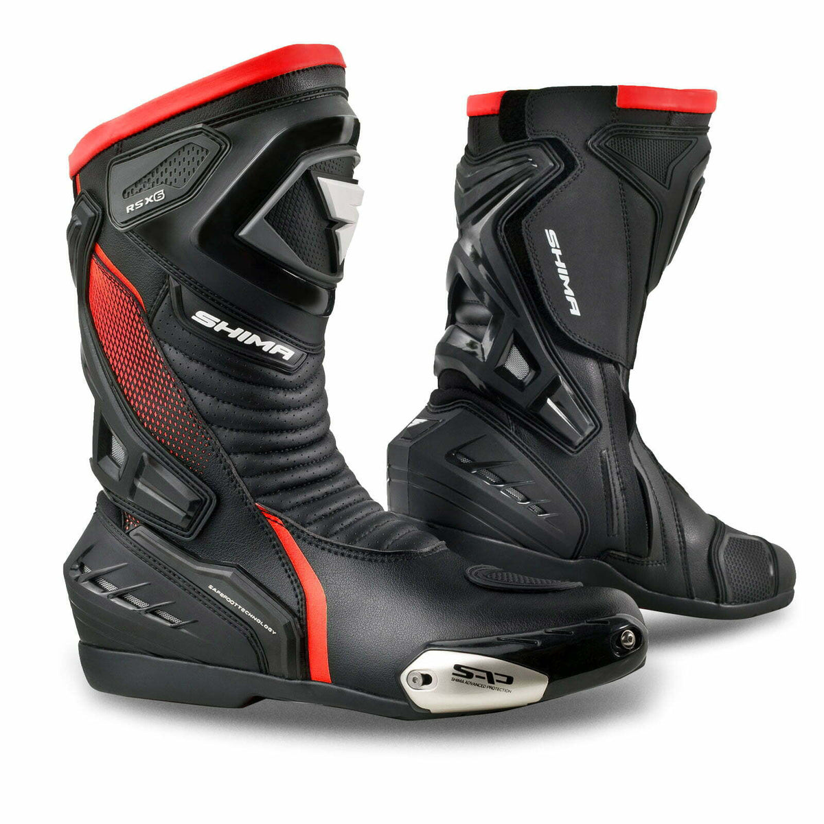 Shima Sport MC Boots RSX-6 Negro /Rojo