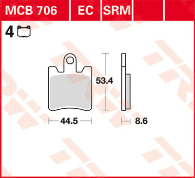 TRW BRAKE PAD TRW MCB706SV MCB706SV