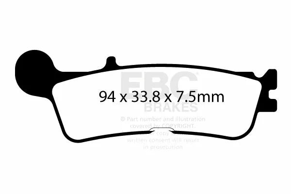 EBC Brake Pad, Carbon TT DIRT FA755TT