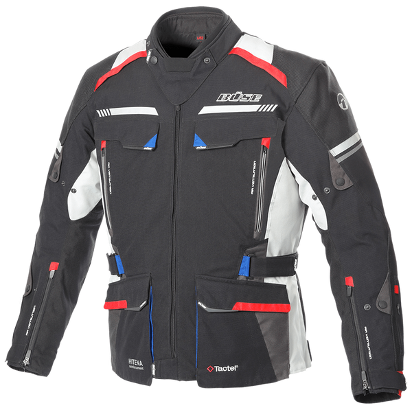 Büse Textile MC Jacket Highland II Negro /Rojo