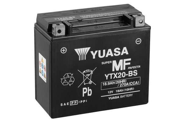 Yuasa Mantenimiento -batería libre con paquete ácido -YTX20 -B