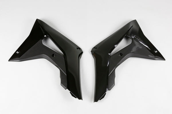UFO Radiator Covers Black Honda CRF450R HO04682#001