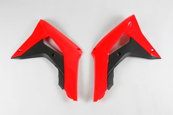 UFO Radiator Covers Oem Color 2017 Red/Black Honda CRF450R HO04682#999