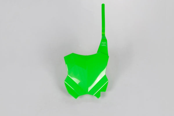 Placa de número frontal ovni verde Kawasaki KX450F KA04738#026