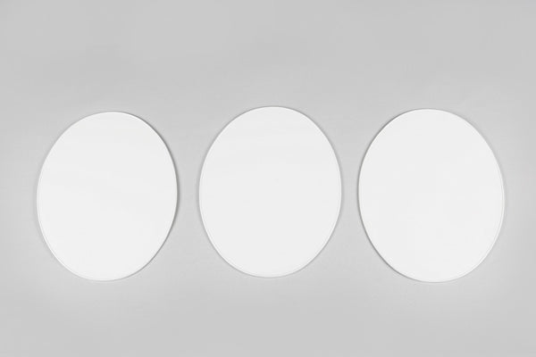 Placa frontal ovalada oval de UFO 1970 White 3 PCS me08049@w