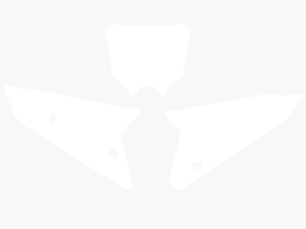 Pegatinas de placa Blackbird White Honda CRF450 3147/000005