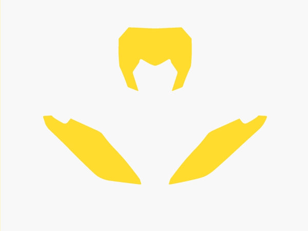 Pegatizas de placa Blackbird amarillo Fantic xx 3f00/000004