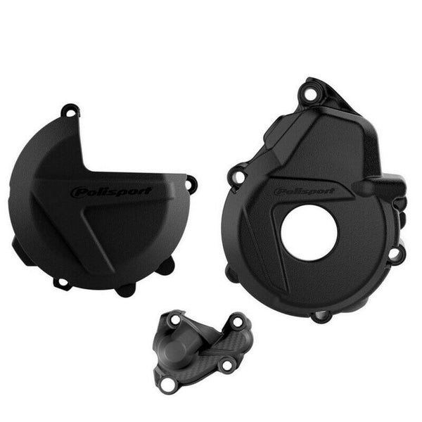 Policeport Clutch, Ignition and Water Pump Cover Protection Set - KTM / Husqvarna 90982