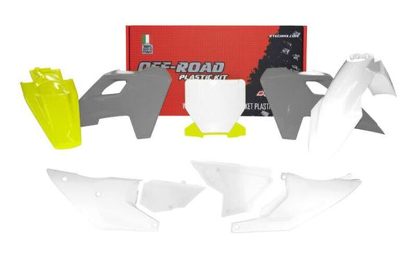 Racetech Kit de plástico 7 Partes-Oem Grey /White a Husqvarna (R-Kithsq-OEM-533)