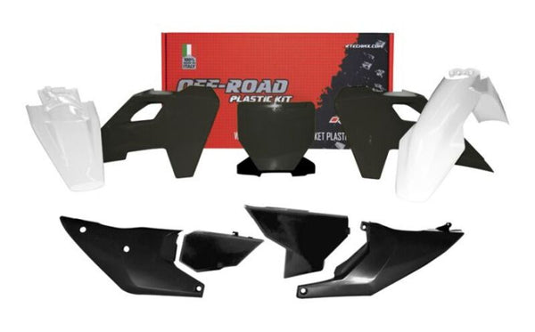 Racetech Kit de plástico 7 Partes-Black & White (R-Kithsq-NR1-523)