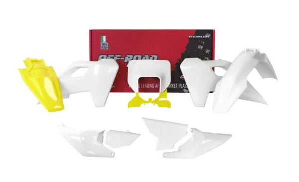 Racetech de plástico Kit-Oem Color (2024) White /Amarillo (R-Kithsq-OEM-724)
