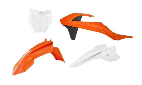 Racetech Plastic Kit-4 parts Black & Orange to KTM R-KitkTM-AR1-050