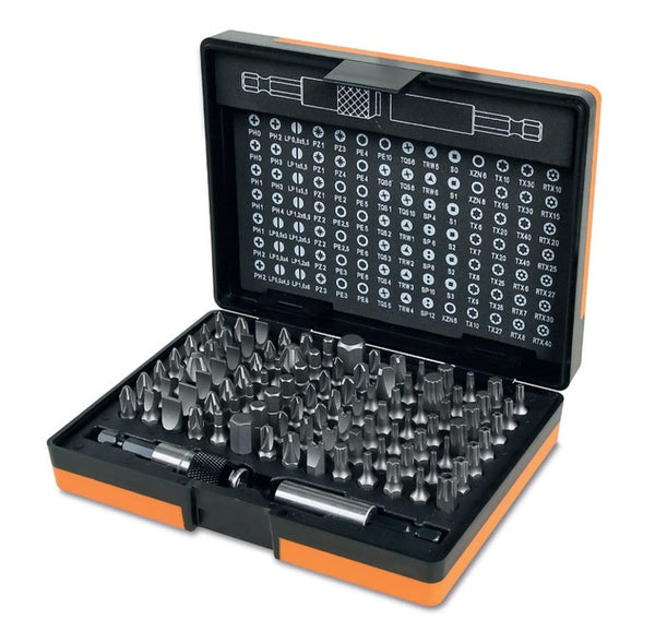 Beta screwdriver bit set with 98 bits and 2 bit Holders 861/C100