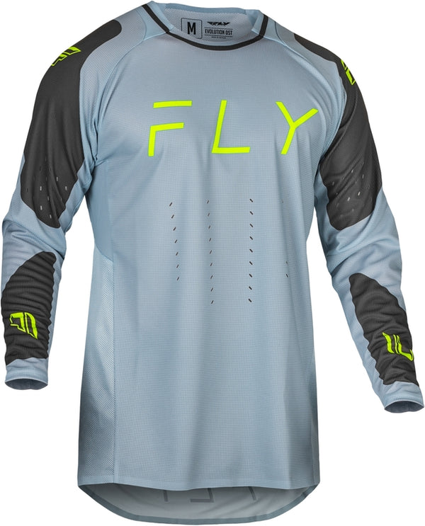 Fly Racing Evolution DST Jersey - Ice Gray/Charcoal/Neon Green 377-121m