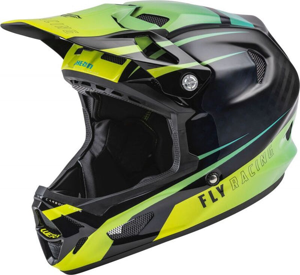 Fly Racing Werx-R Helmet Hi-Vis/Teal Carbon LG 73-9223L
