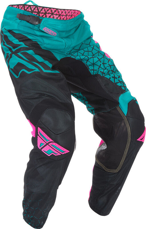 Escape Racing Kinetic Trifecta Mesh Pantalones - verde azulado/rosa/negro 370-33528S