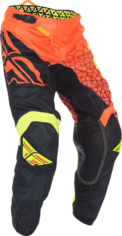 Pantalones de malla trifecta cinética de Fly Racing - Naranja neón/negro 370-33728S