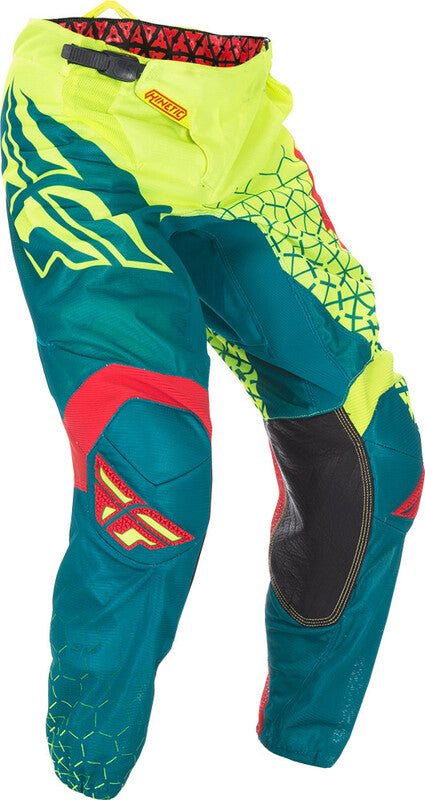 Pantalones de malla trifecta cinética de Fly Racing Hi-Vis/Teal 370-3828s