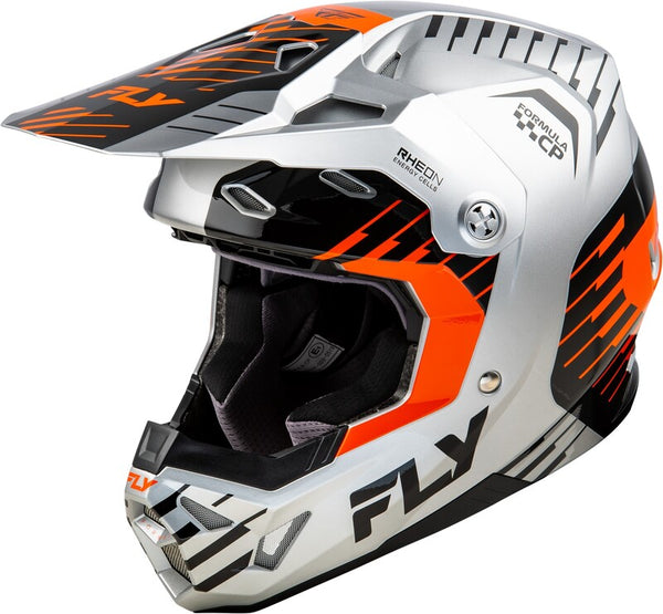 Fórmula de carreras de mosca Centrina CP Casco - Gris/Orange/Negro 73-0053L