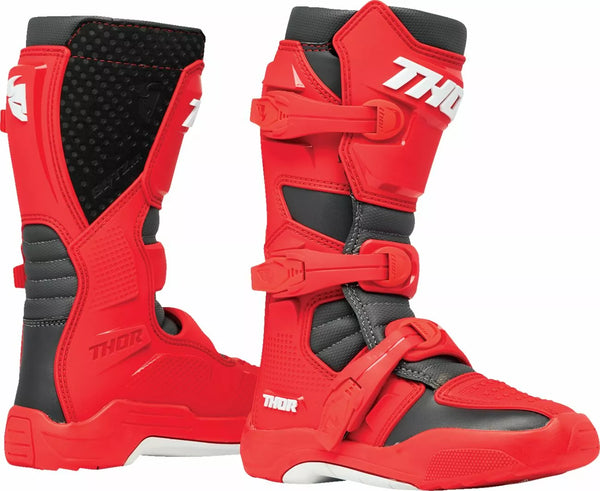 Thor Boot Yth Blitz XR RD/CH 4 3411-0755