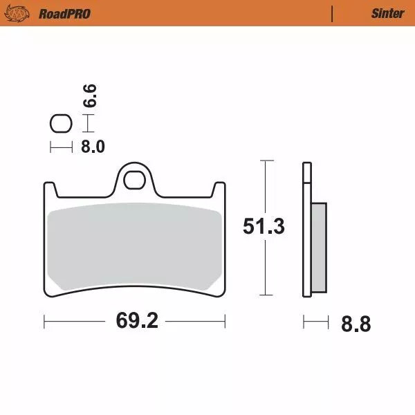 Moto-Master Brake Pad Sinter Front 402801