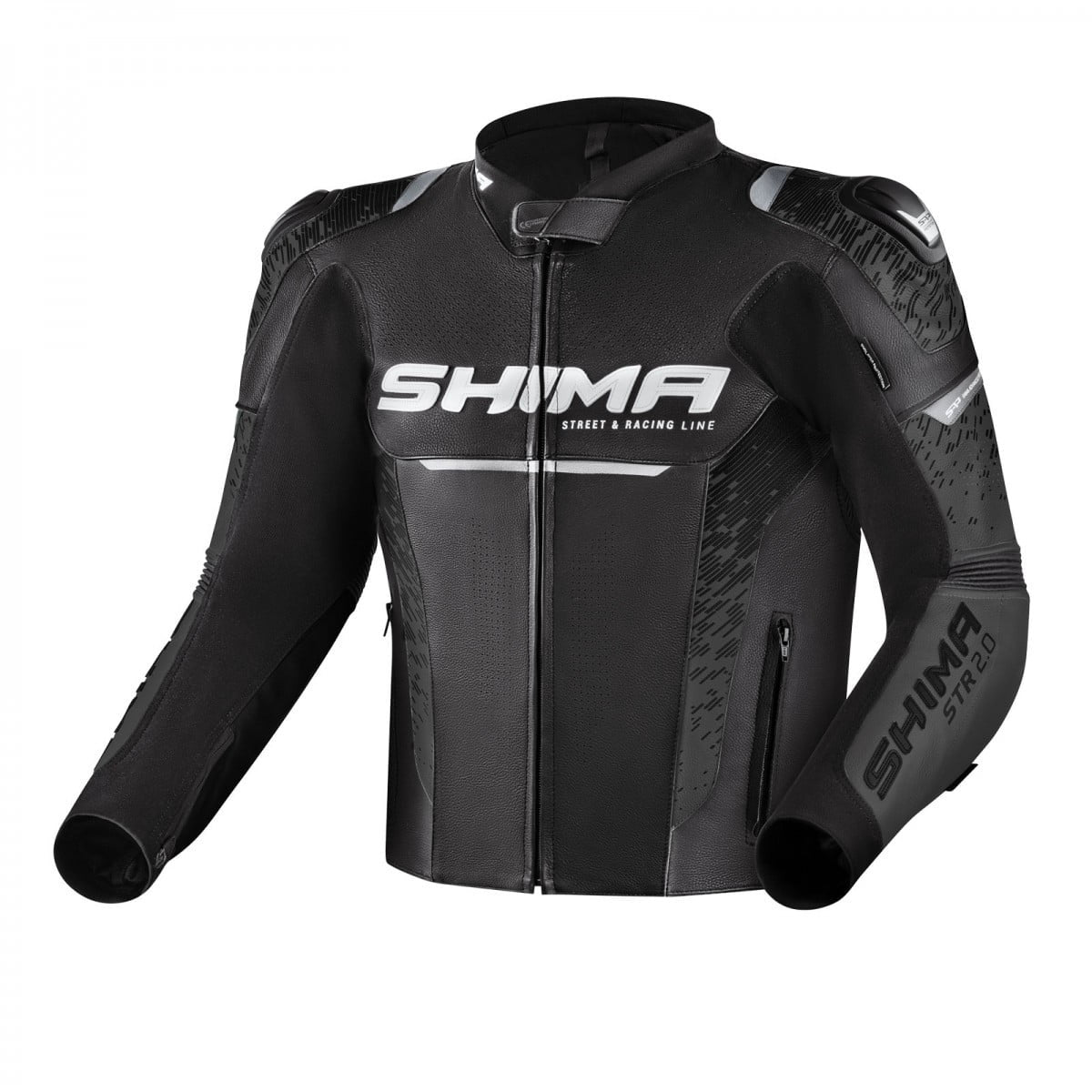 Chaqueta de cuero shima mc str 2.0 negro