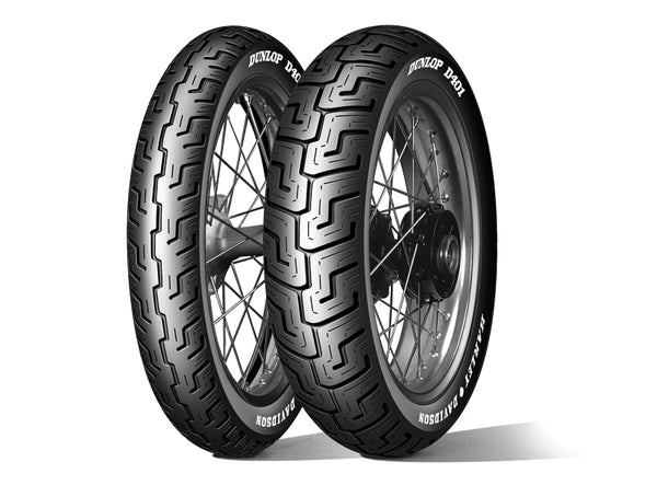 Dunlop Tyre D401 MWW (Harley-D) Medium-White-sidewall 150/80 B 16 m/c 71h tl