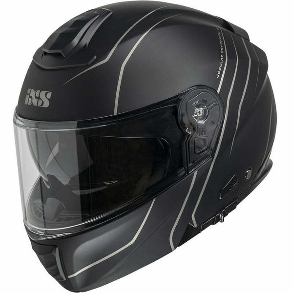 IXS Openable MC Casco IXS460 FG 2.0 Negro /Gris