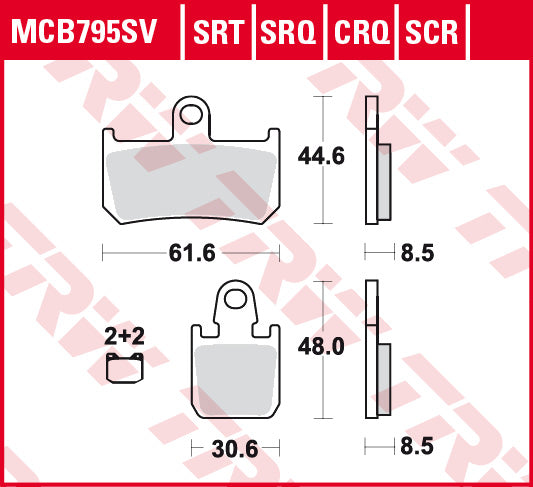 TRW Brake Totas Sinter Track MCB795SRT