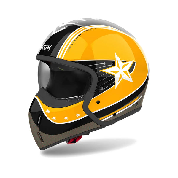 AUROH Open MC Helmet J110 Comando Amarillo