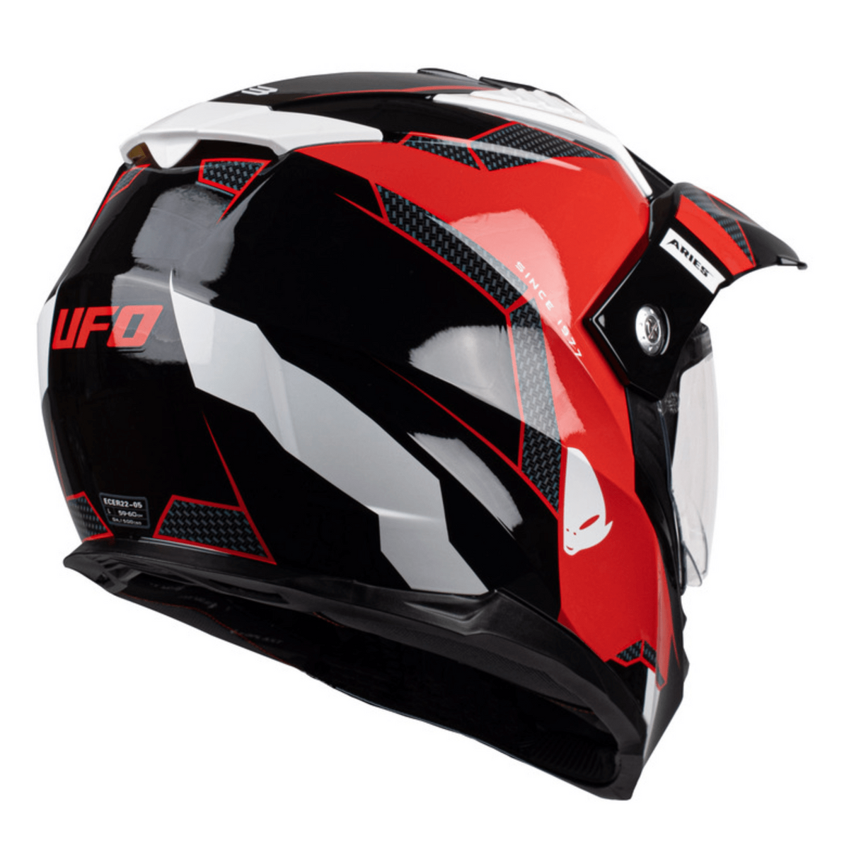 Ovnis aventura mc casco aries negros /rojo