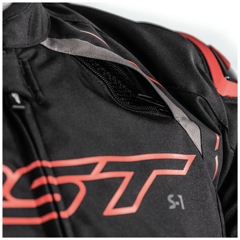 Rst textile mc-jacket S-1 black /red