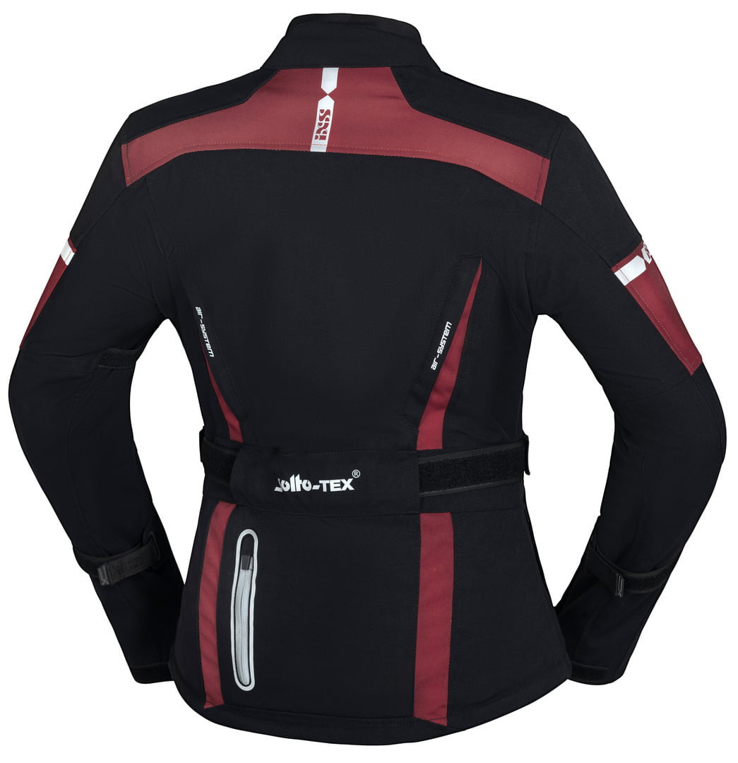 ixs dama textil mc chaqueta pacora -st negro /rojo