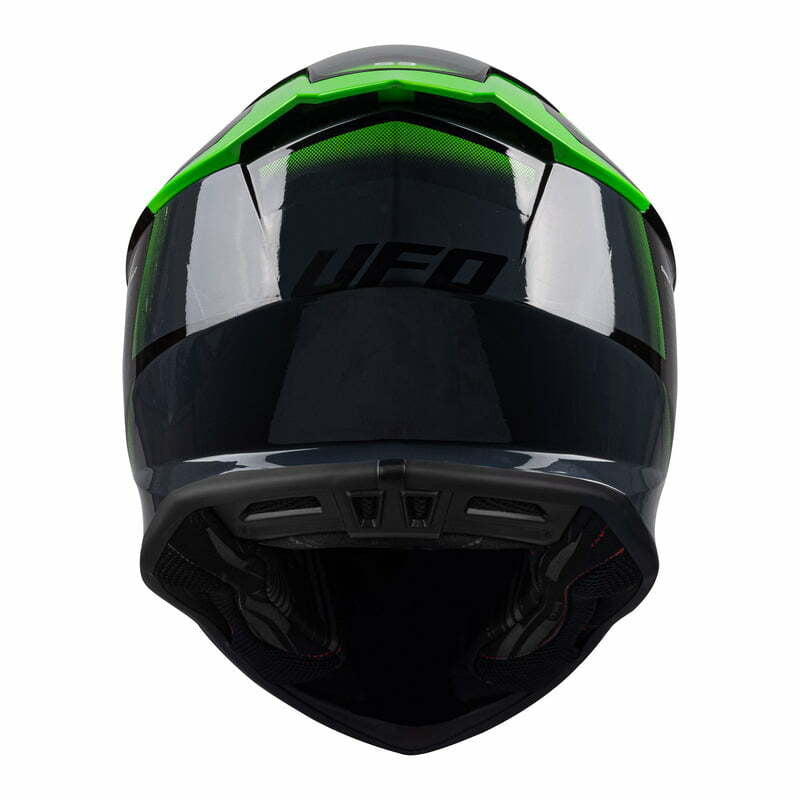 Ovnis cross mc casco intrepid negro /verde