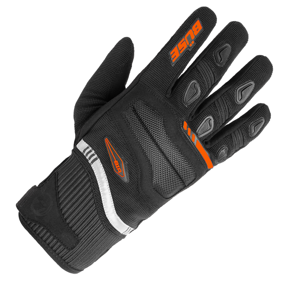 Büse MC-GLOVES NEGRO FRESCO /NARANJA