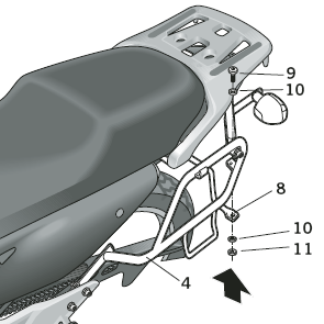 Soporte del sistema SHAD 3P (lado) - Honda XL 700 V Transalp (H0TR78SF)
