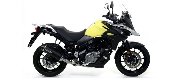 Suzuki V-Strom 650 17 Silenciador de tecnología de raza oscura de aluminio homologado con tapa de extremo de carbono para coleccionistas de flechas