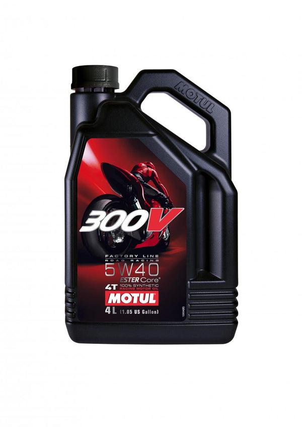 Motul 300V 4T Línea de fábrica 5W-40 4 L (4 PC/cartón)