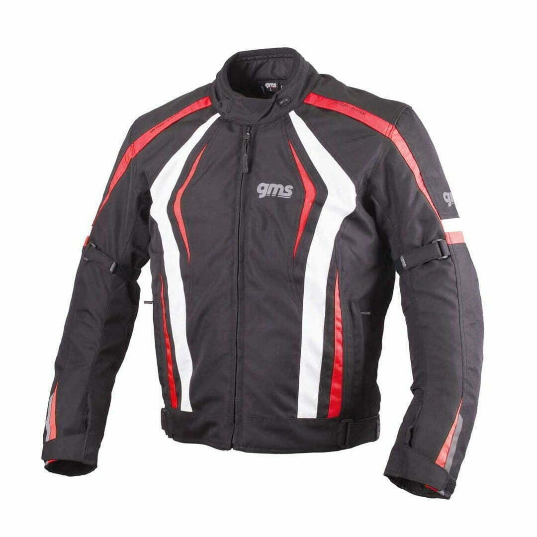 GMS Textile MC Jacket Blouson Pace negro /blanco /rojo