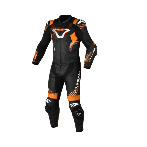 Macna MC-cuero Rack de 2 partes de 2 partes Black /Orange