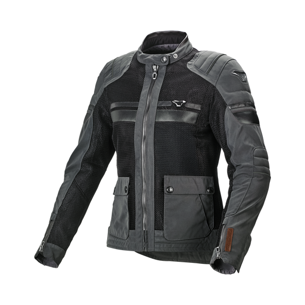 Motorcycle Jacket Macna, Fluent Woman Night Eye Black/Black Night Eye/Brown