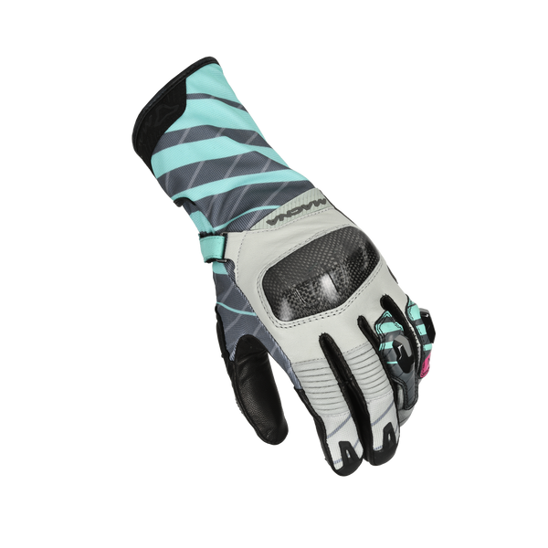 Guantes de motocicleta Macna, Krown Women Black/Mint Green