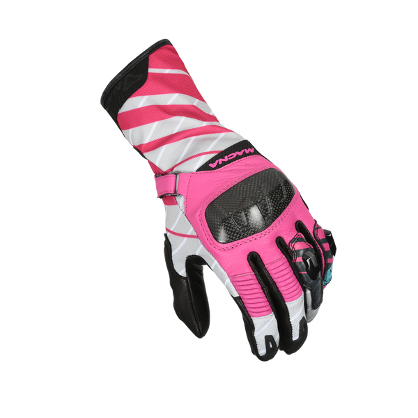 Guantes de motocicleta Macna, Krown Women Pink/Grey/Negro