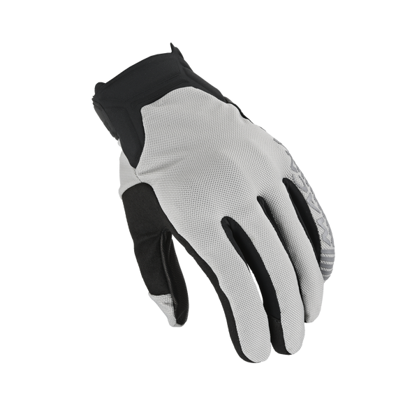 Guantes de motocicleta Macna, obtener cuero gris/negro
