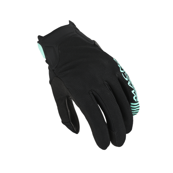 Guantes de motocicleta Macna, obtener mujeres de cuero Negro/Menta
