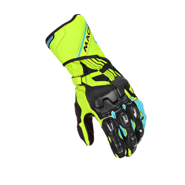 Guantes de motocicleta Macna, Fluo Amarillo/Negro/Azul