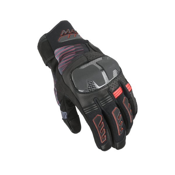 Guantes de motocicleta Macna, Rime 2.0 Negro/Rojo
